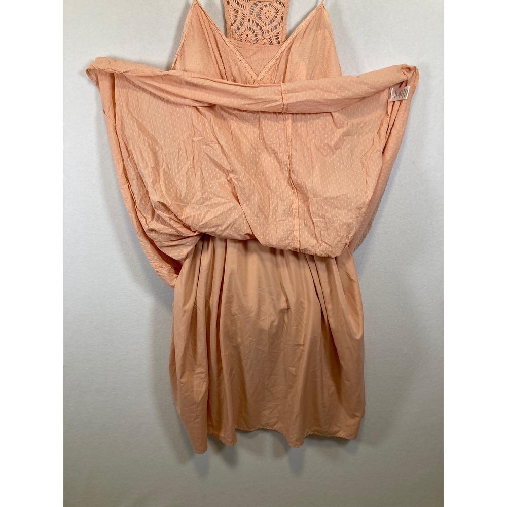 white birch Peach Crochet-Trim Midi Dress - Picture 4 of 11